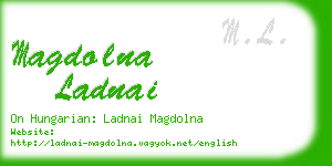 magdolna ladnai business card